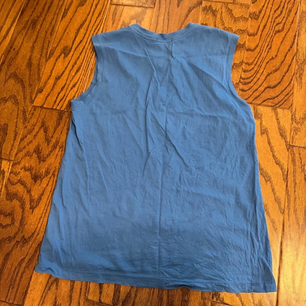 ATM Classic Jersey Sleeveless Boy Tee in Blue - Picture 2 of 11